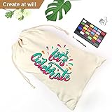Aucuu 2er Set Wäschesack, 50x75 cm Wäschespeicher-Einkaufstüten, Wäschebeutel, Wäschesack mit Kordelzug, 100% Baumwoll Wäschebeutel Reise, Aufbewahrungsbeutel Maschinenwaschbar/Wiederverwendbar