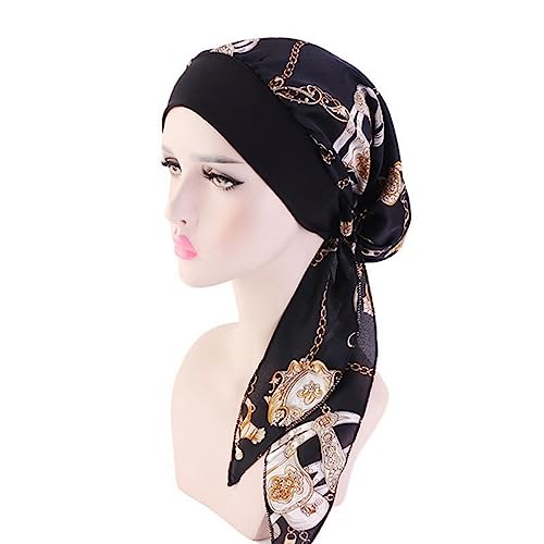 YSTrillion Turbante de Quimioterapia para Mujer,Elegante Verano Sombrero de Chemo,Pañuelo para la Cabeza de Gasa Diadema Para Pérdida De Cabello,Cáncer,Quimioterapia