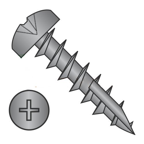 #8 x 7/8" Deep Thread Wood Screws/Phillips/Pan Head/Type 17 Pt/Steel/Black Oxide/Type 17 Point/Full Thread (Carton: 5,000 pcs)