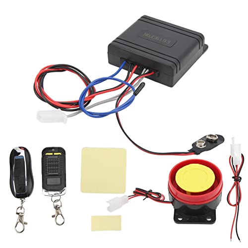 KIMISS Sistema de Alarma para Motocicleta, Alarma de Vibración Inalámbrica de Seguridad Antirrobo 12V Universal para Scooter Bike