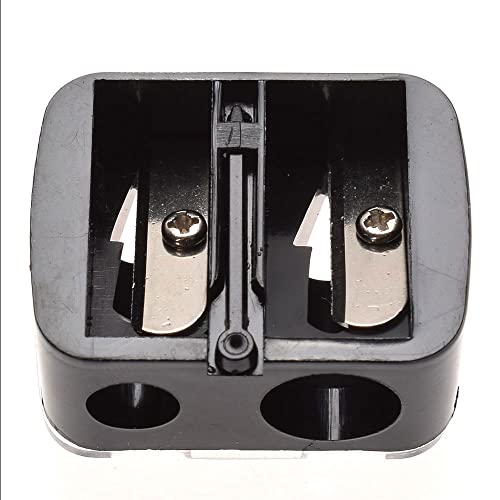 Cosmetic Pencil Sharpeners Lip Liner Sharpener Eyeliner Sharpener 2 Holes Makeup Pencil Sharpener-Black