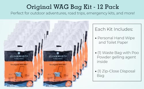Cleanwaste Original WAG Bag 12 Pack