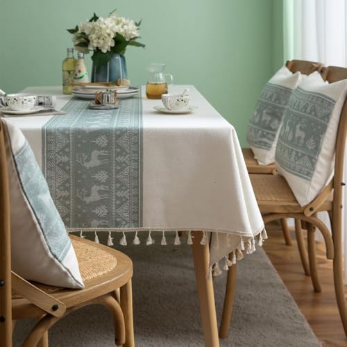 Nappe géométrique élan pour table à manger et repas de fête