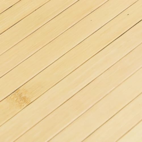 Alfombra de bambú clara de 70x500 cm rectangular con base antideslizante 8