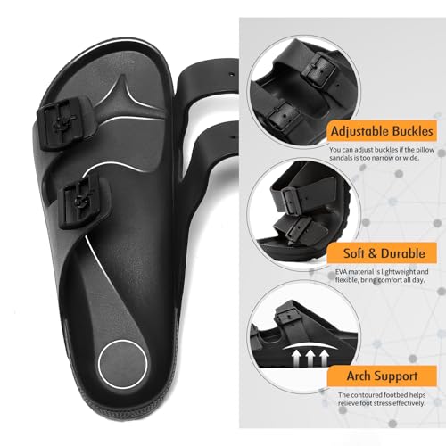 YUHITYGZGS Unisex Comfortable EVA Sandals with Arch Support, Adjustable Buckle, Summer Beach Slide Sandal for Women and Men4