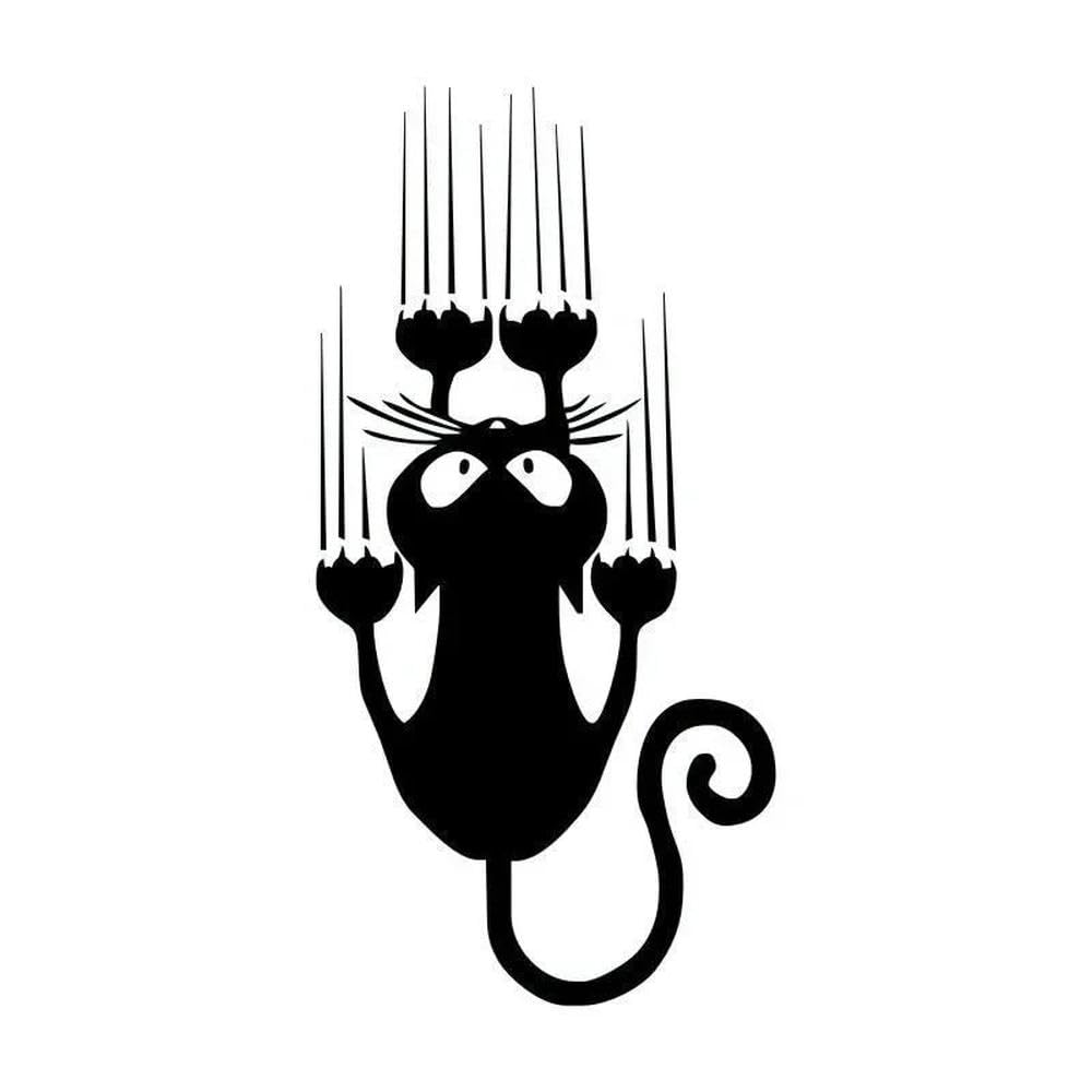 Car Sticker 7.5x15cm Reflective Laser Vinyl Decal for Bumper Motorcycle Window(Black)