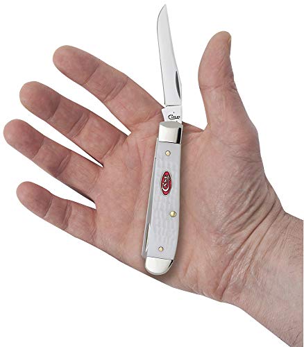 Image of Case WR XX Pocket Knife Sparxx White Jigged Synthetic Mini Trapper Item #60186 - (6207 SS) - Length Closed: 3 1 /2 Inches