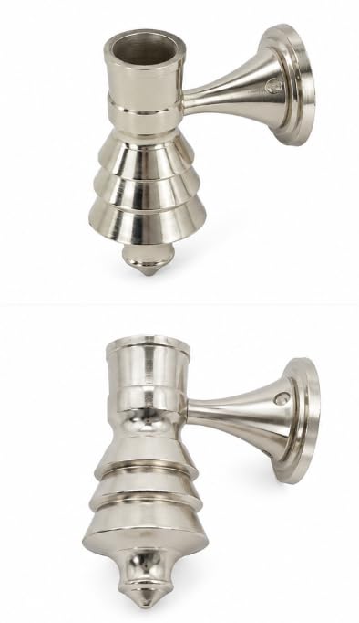 Elegant Curtain Pipe Support Holder Metal Bracket with Designer Finial End | Pack Of 6 (6 Pieces) | Code-H1N180P1-image-35