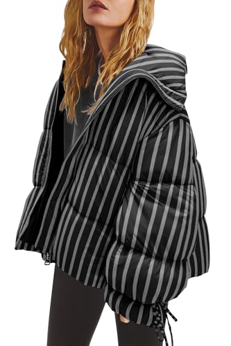 Panadila Womens Oversized Puffer Jacket Warm Winter Cozy Coats Casual Baggy Full Zip Up Puffer Coat with Pockets2