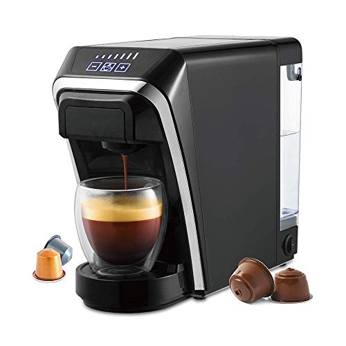 Risparmia tempo e manodopera - Facile da usare e da pulire: con la semplice pressione di un pulsante, tutto ciò che devi fare è riempire 12 once di acqua (non meno di 5 once), quindi installare un tappo per tazza sul caffè o un filtro per tazza con caffè polvere. Infine, premi OK. Dopo l'erogazione, il caffè scorre automaticamente nella tazza e si spegne automaticamente. La vaschetta raccogli gocce rimovibile è facile da pulire.