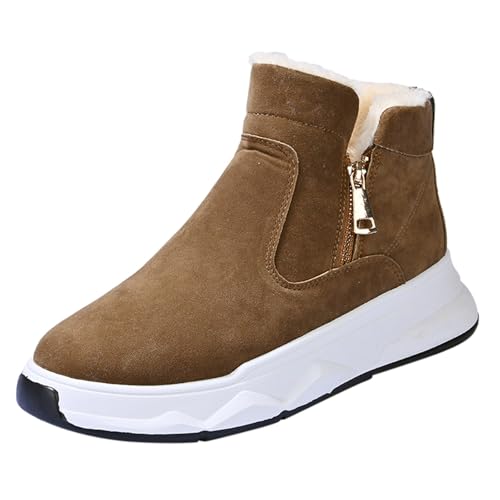 Chaussures d'extérieur pour femme plates chaudes faciles à enfiler