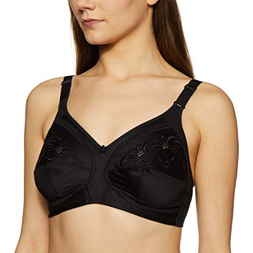 Image of Marks & Spencer Total Support Embroidered Full Cup Bra C-H T338020BLACK (38DD)