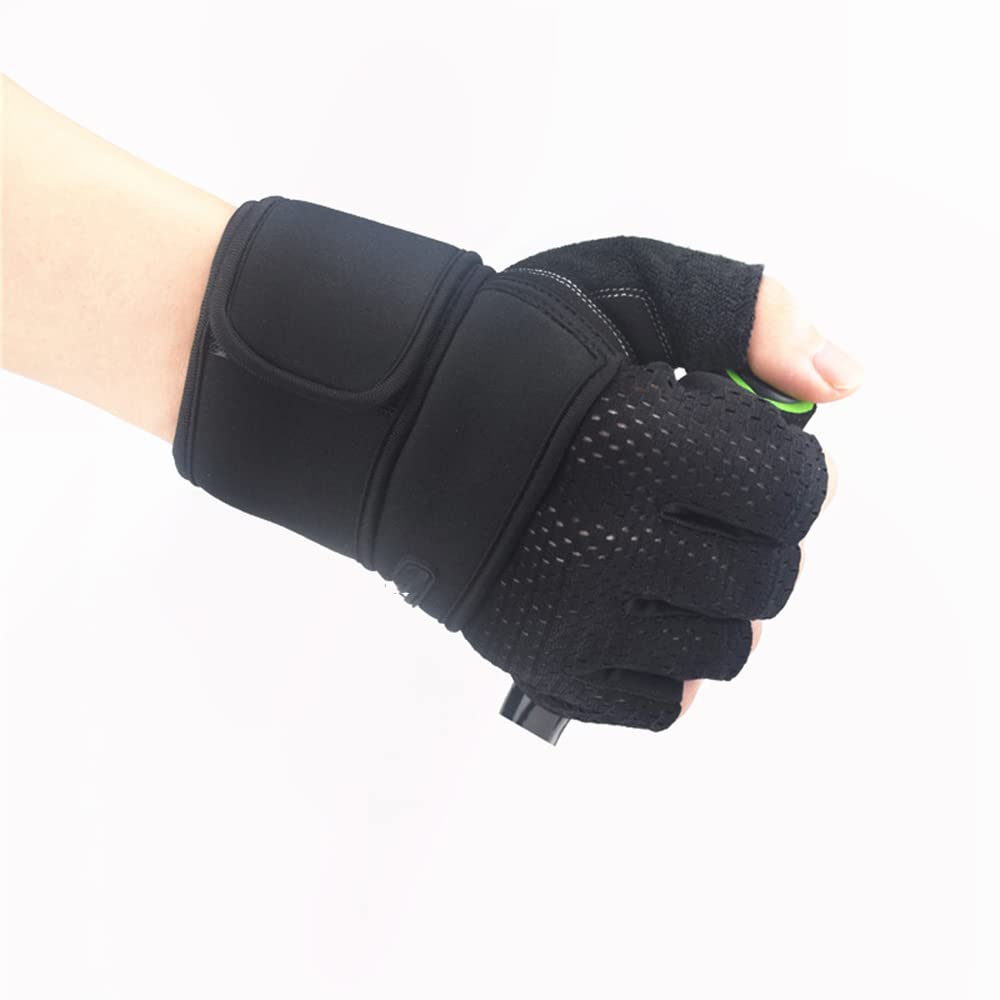 1 Paio di Guanti Senza Dita Guanti da Fitness Guanti Mezze Dita Traspiranti per Uomo Donna Guanti da Allenamento per Attrezzature per Sollevamento Pesi (L)