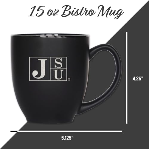 Image of Rico Industries NCAA Primary 15-Oz Personalized Matte Black Bistro Mug - for Hot or Cold Drinks