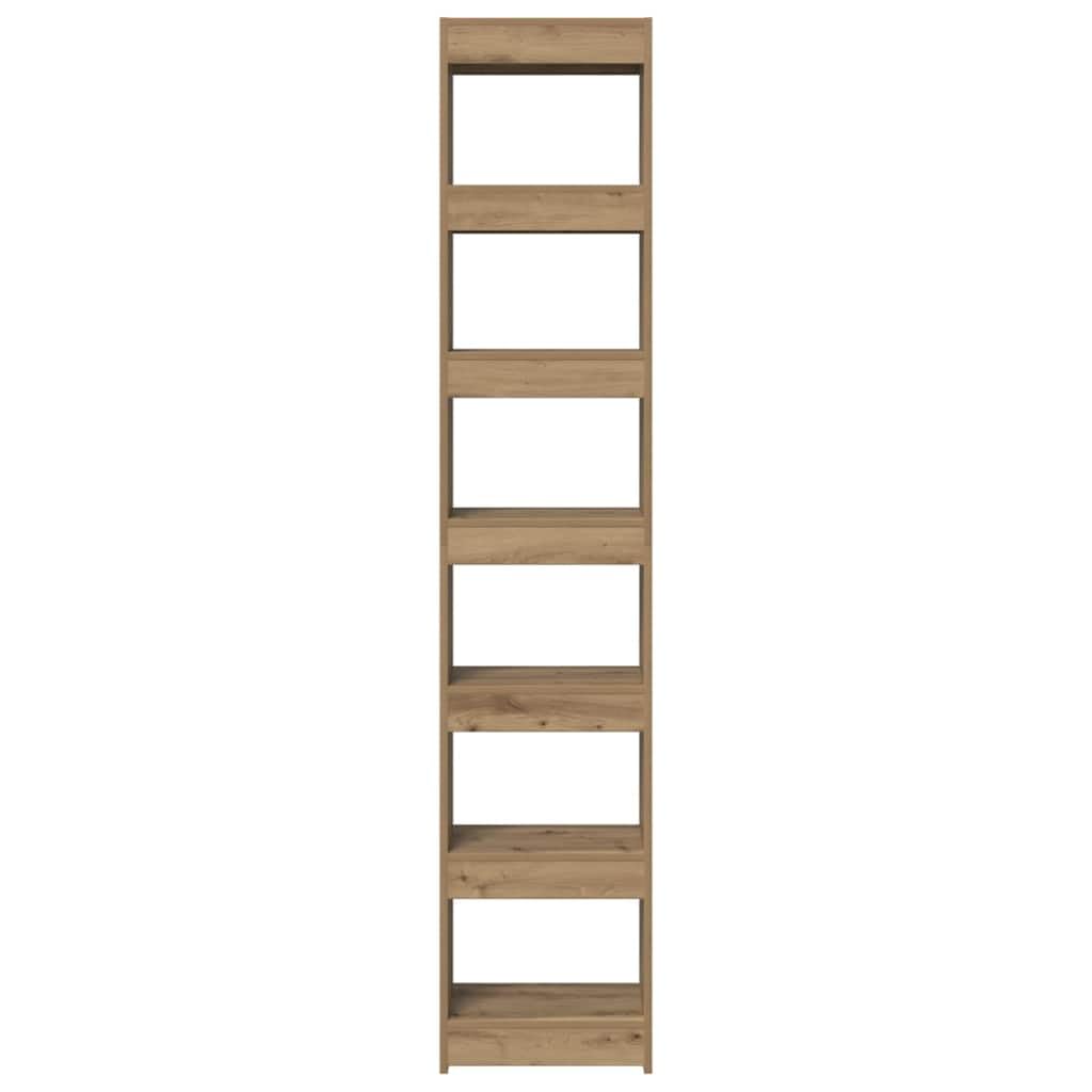 Générique Regał z drewna rzemieślniczego z drewna dębowego 40x30x198 cm, regał na książki z drewna z przestronnym schowkiem na czasopisma i dekoracje, ścianka działowa