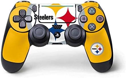 Vista 14 de Skinit Calcomanía para juegos compatible con PS4 Pro/Slim Controller, diseño de bloques de zona de Pittsburgh Steelers con licencia oficial de la NFL