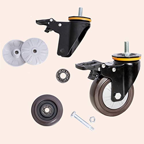 Roulettes pivotantes en caoutchouc anti-bruit pour supprimer les vibrations des meubles - 5