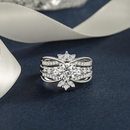 Jeulia Interchangeable Twist Infinity Engagement & Wedding Band Ring Set for Women 925 Sterling Silver Bridal Set with 1.9ct Diamonds Anniversary Promise Gift with Jewelry Box3