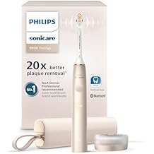 Philips Sonicare DiamondClean 9900 Prestige Electric Toothbrush - with SenseIQ Technology and Advanced AI App, 5 Brushing M