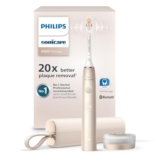 Philips Sonicare 9900 Prestige Rechargeable Electric Power Toothbrush with SenseIQ, Champagne, HX9990/11