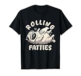 Rolling Fatties Dog Funny Pug Meme for Women Men Word Game Joke T-Shirt