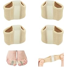 2 Pairs Two Loops Bunion Spacers Gel Toe Protectors for Hammer Toes Big Toe Separator Toe Hallux Valgus Separator Relieve Foot Pain for Man and Woman