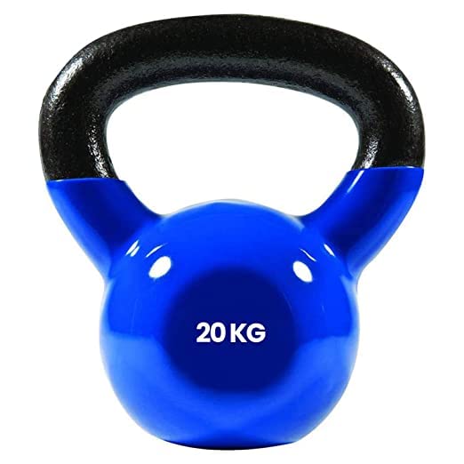 Image of Vinyl Coated Solid Kettlebell for Gym Exercises Kettlebell for Strength|Fitness|Kettle Bell for Home Gym (Blue) (20 KG)�