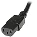 StarTech.com 1ft (0.3m) Power Extension Cord, C14 to C13, 10A 125V, 18AWG, Computer Power Cord Extension, IEC-320-C14 to IEC-320-C13 AC Power Cable Extension for Power Supply, UL Listed (PXT1001)