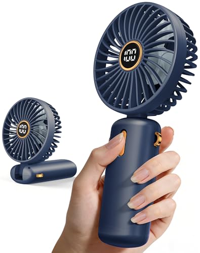 Ventilateur Portable Mini Poche Petit - Rechargeable USB Ventilo Main Portatif Silencieux Fan Pile Batterie Ventilateurs Hand Held Ventillateur Bureau Table Visage Voyage Externe Individuel Personnel