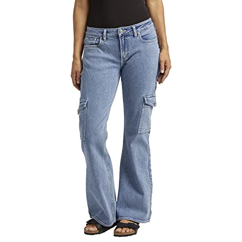 Silver Jeans Co. Women's Low Rise Cargo Pocket Jeans