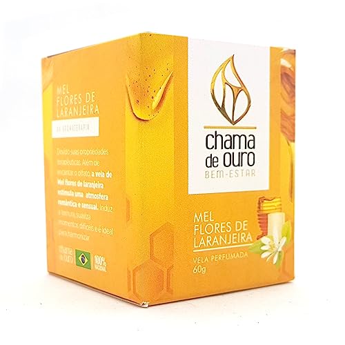 Vela Aromática Perfumada Decorativa Mel Flor de Laranjeira