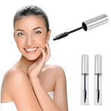 Ipetboom 4 Stück Leere Mascara Tube Set mit Silbernen Deckeln Transparentem Behälter Trichtern und Pipetten Nachfüllbarer Eyelash Container für DIY Wimpernöl und Kosmetik