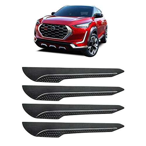 Image of AOSIS-Car Bumper Protector /Bumper Guard for Nissan Magnite with Single Chrome Stripe (4-Pcs)
