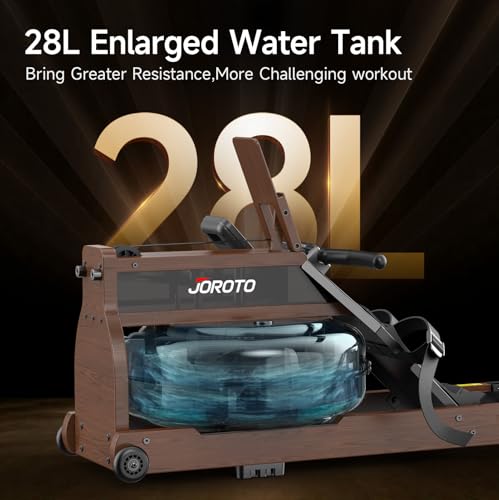 Image of JOROTO Water Rowing Machines for Home, Foldable Rowing Machine with 400LBS Weight Capacity, Dedicated Monitor & Bluetooth APP, Large Water Tank & Comfortable Seat for Immersive Water Rower