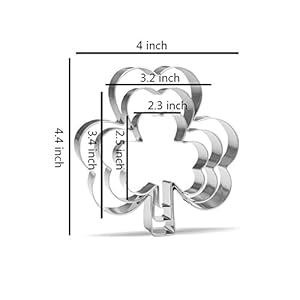 Large St Patricks Day Cookie Cutter set 8 Piece Stainless Steel