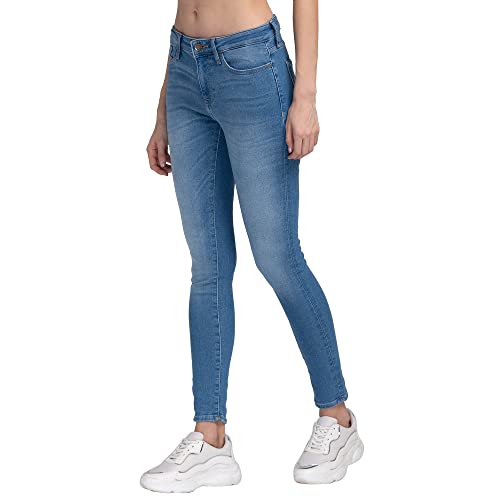 Image of Spykar Womens Mid Rise Super Slim Fit Jeans