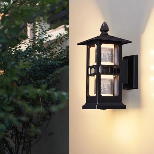 Applique extérieure style chinois à éclairage optimal pour porte et terrasse