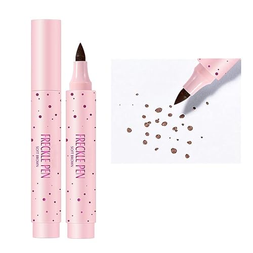 PICKX Freckle Pen Faux Freckle Pen Colour Pop Freckle Pen Supernaturally Realistic Freckles Makeup Brush Fantastic Freckles Pen Long-lasting Waterproof Soft-point Absorbent Pen For a Natural and Easy Makeup Look (dark brown)