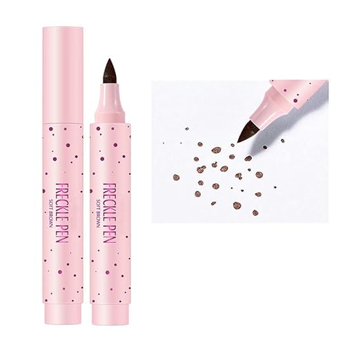 PICKX Freckle Pen Faux Freckle Pen Color Pop Freckle Pen Supernaturally Realistic Freckles Makeup Brush Fantastic Freckles Pen Lápiz absorbente de punta suave resistente al agua de larga (dark brown)