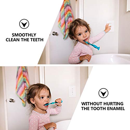 Toyvian 2Pcs Bebê Criança Escova de Dentes Infantil Formação Escova de Dentes Escova de Dentes de Ce