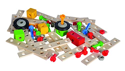 Eichhorn 100039024 - Constructor Tuning Set, 75-TLG., Holz-Konstruktions-Set, Buchenholz, Made in Germany