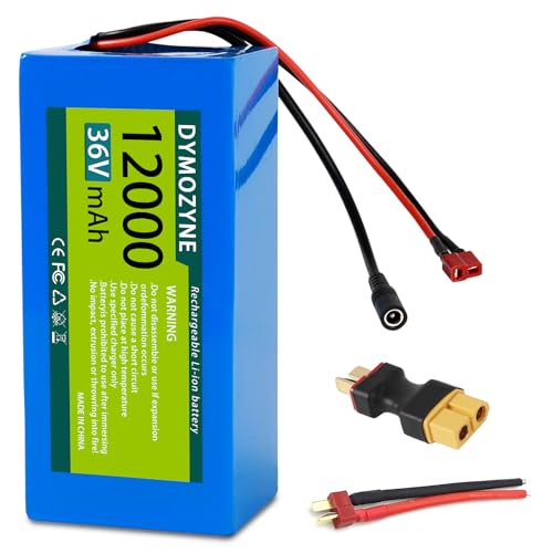 DYMOZYNE 36V/48V 12Ah/13Ah/20Ah Lithium Electric Bicycle Battery 30A BMS for 250W 500W 750W Ebike Motor Rechargeable Batteries for DIY