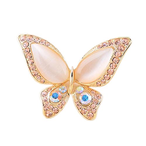 3 Colors For Choose Rhinestone Brooches For Wedding Butterfly Brooch For Women Fashion Jewelry Good Gift Champagne