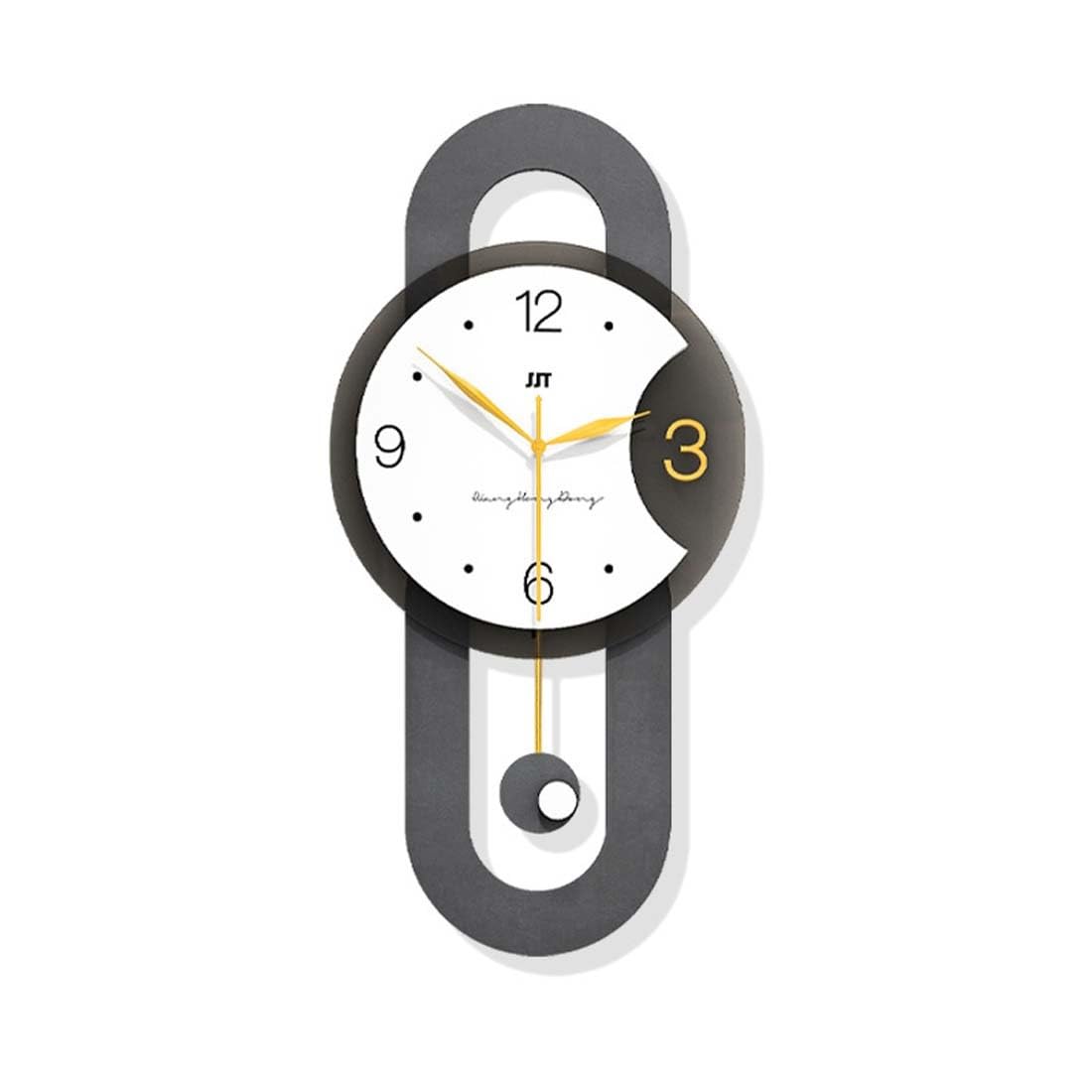 Reloj de pared con péndulo, moderno, decorativo, funciona con pilas, ideal para sala de estar, dormitorio, oficina, decoración del hogar