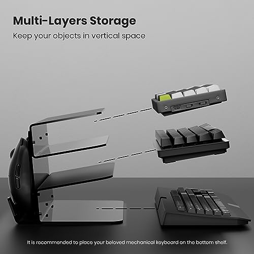 Acrylic Keyboard Mouse Storage Rack, 3Tier Keyboard