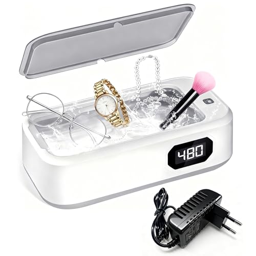 Neoreser Limpiador Ultrasónico, 49000 Hz, 640 ml, Dispositivo de Limpieza Ultrasónica para Joyas, Gafas, Relojes, Aparatos Ortopédicos y Electrodomésticos