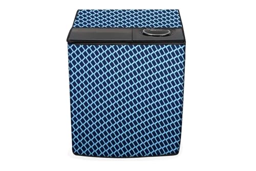 Image of Stylista Waterproof and Dustproof Polyester Washing Machine Cover Compatible for Godrej 10 Kg Semi-Automatic Top Loading WSEDGE NEO 100 5.0 PB3 SLGR, Check Blue