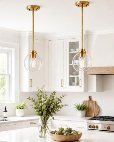 Audickic Brass Pendant Lights Kitchen Island...