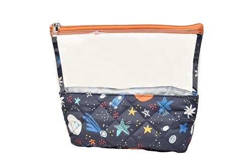 Image of Medicine kit Organizer | Multipurpose All-in-One Compact, Foldable, Durable, Lightweight, Waterproof, Bag | Travel Friendly Pouch | Ideal for Stationary, Diaper (Outer Space Print)