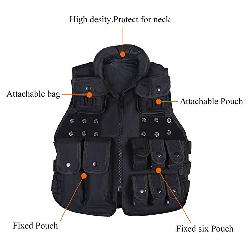 Colete tático para crianças Qii lu Kid Tactic Military Combats Training Games 600D Nylon colete infa